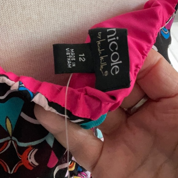 Nicole Miller 12 Geometric print black sundress NWT - Picture 7 of 8